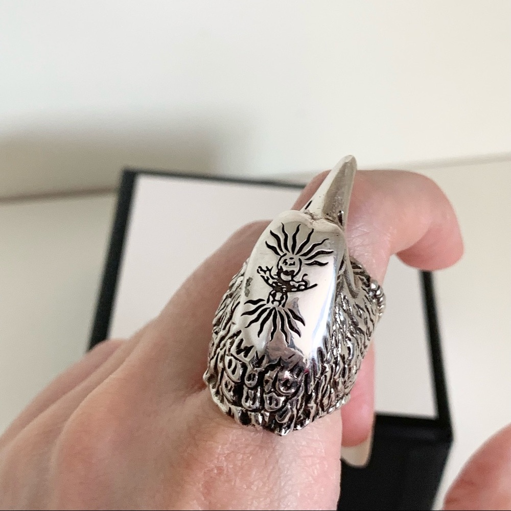 NWOT Gucci large sterling silver ring made in Italy - Picture 6 of 16